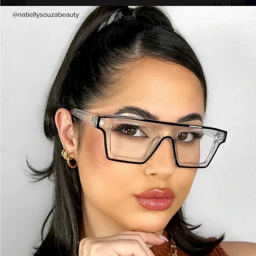 Vooglam Oversize‎ Square Glasses With Anti UV Eyestrain